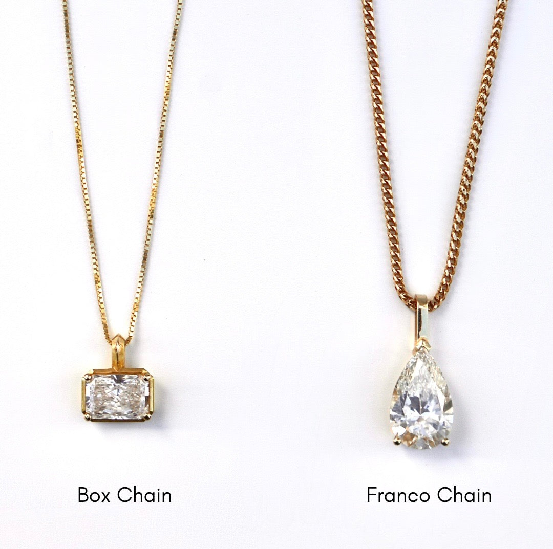 AUDREY GOLD PEAR DIAMOND NECKLACE