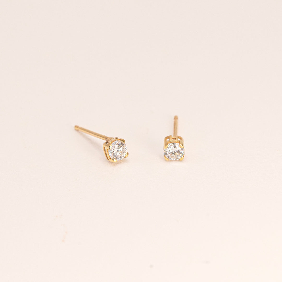 PETITE DIAMOND SOLITARE STUDS