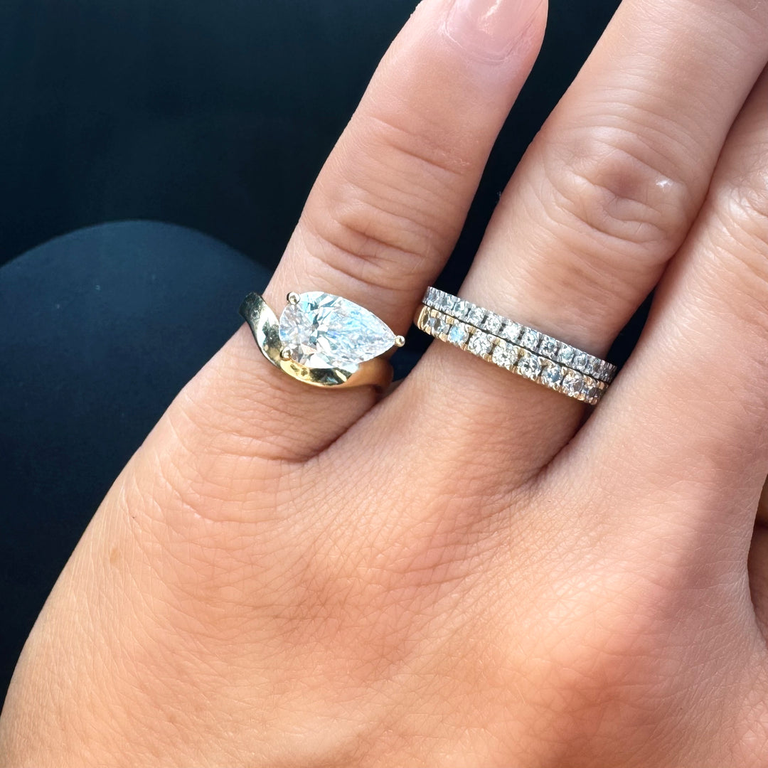 ETERNITY PAVE DIAMOND RING