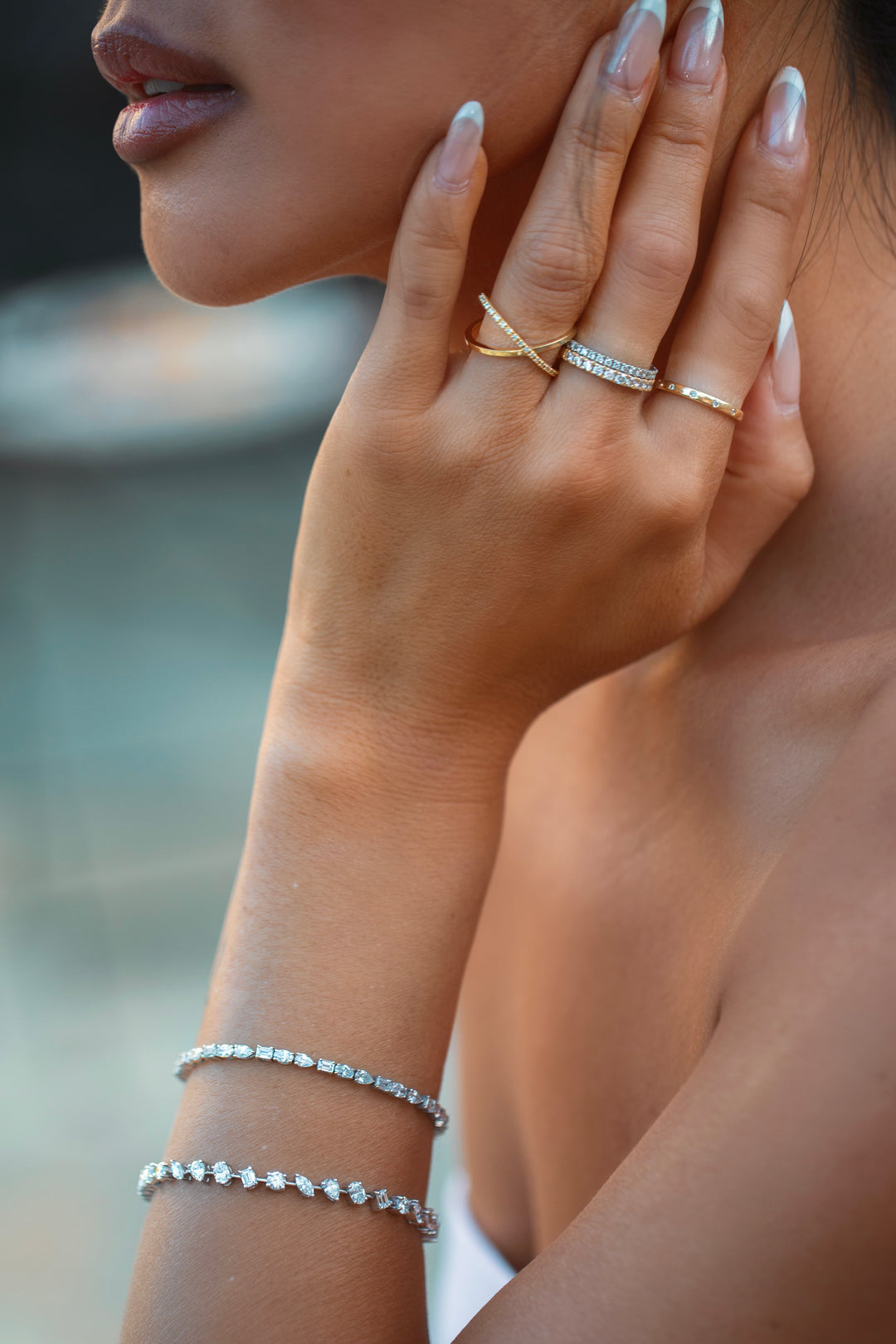 JOLIE FANCY SHAPE TENNIS BRACELET