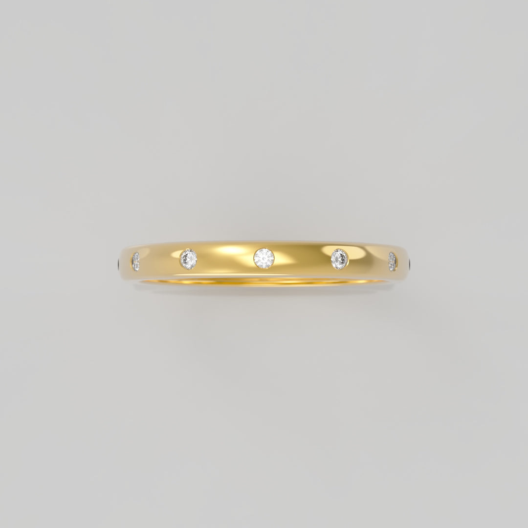 GOLD DIAMOND DOT RING