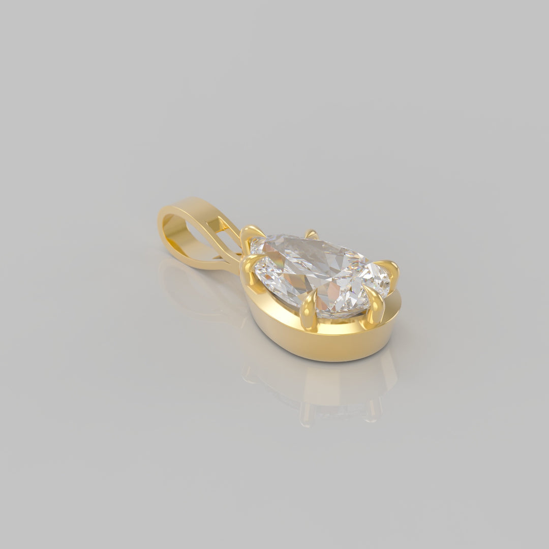 AUDREY GOLD PEAR DIAMOND PENDANT