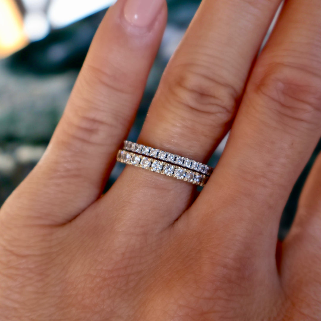 HALF ETERNITY PAVE DIAMOND RING