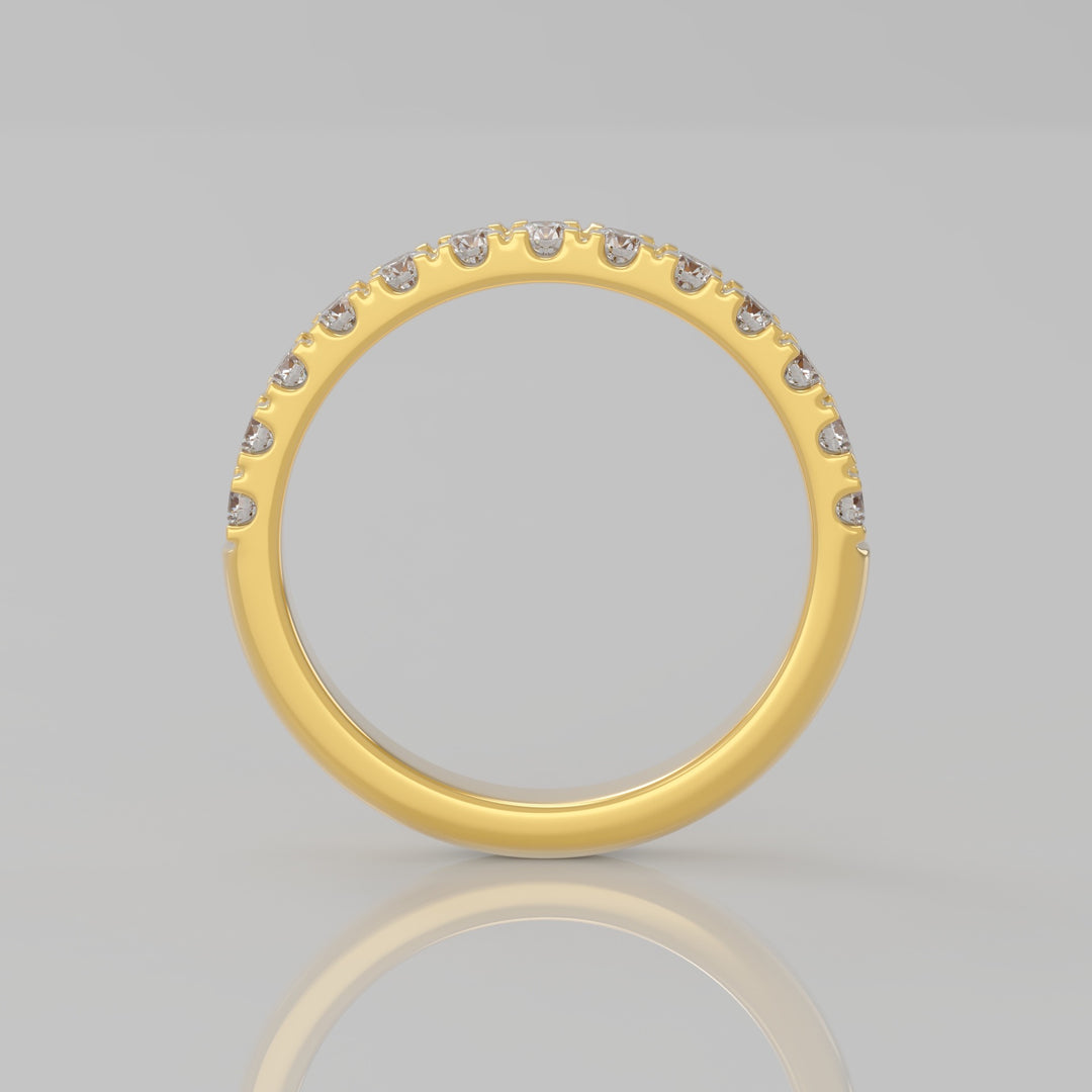 HALF ETERNITY PAVE DIAMOND RING