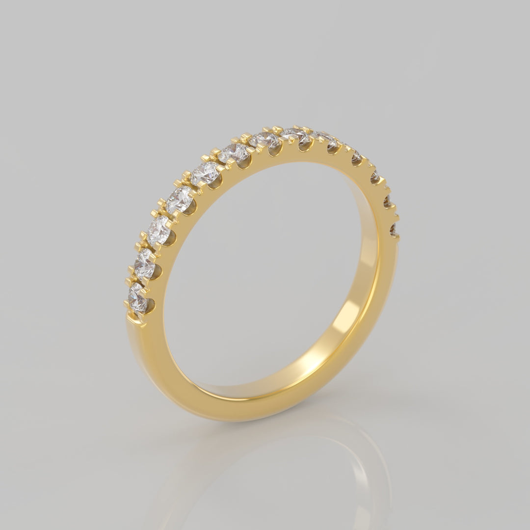 HALF ETERNITY PAVE DIAMOND RING