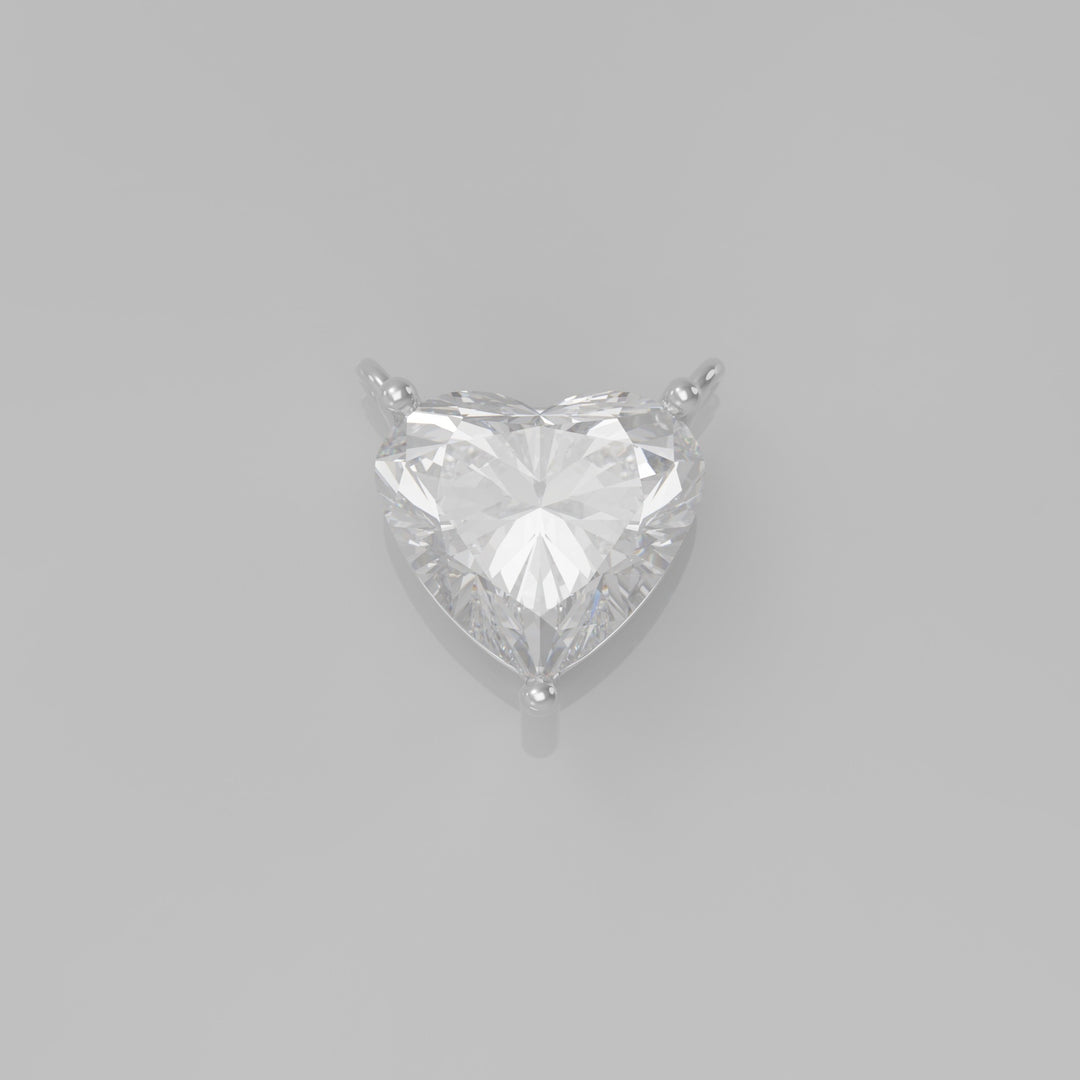 DAINTY HEART PENDANT DIAMOND NECKLACE