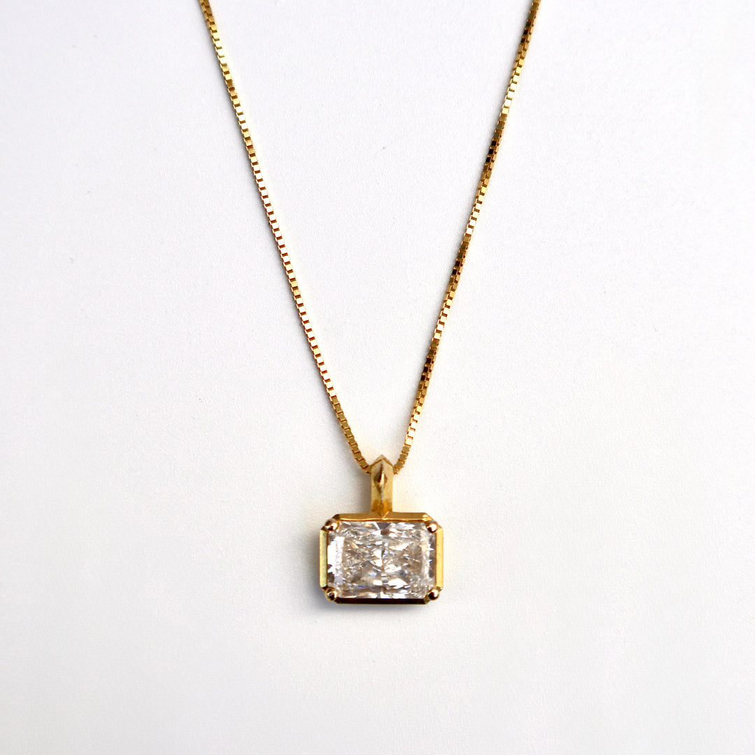 MADELINE EAST WEST RADIANT DIAMOND NECKLACE