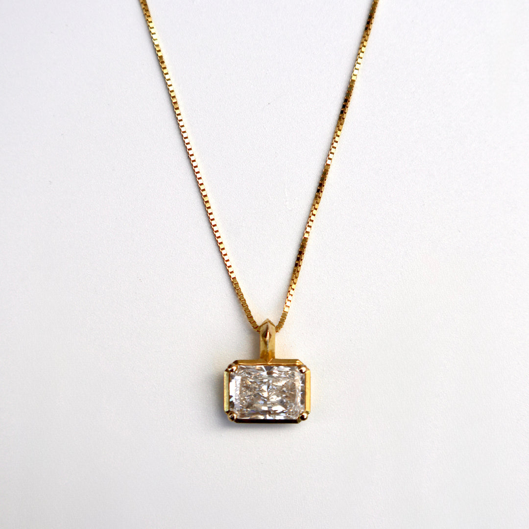 MADELINE EAST WEST RADIANT DIAMOND PENDANT