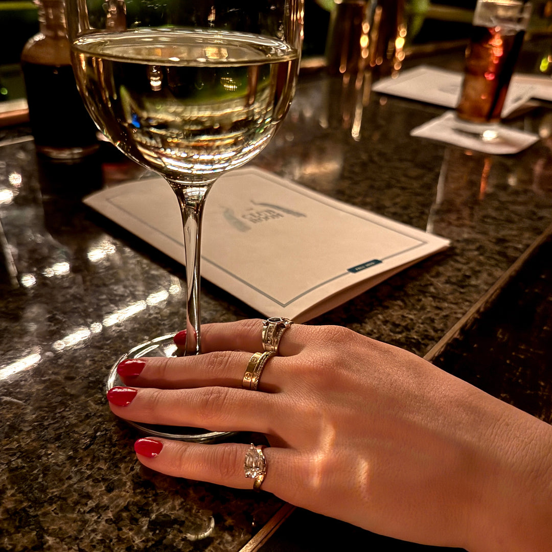 FAYE PEAR SLANT DIAMOND RING