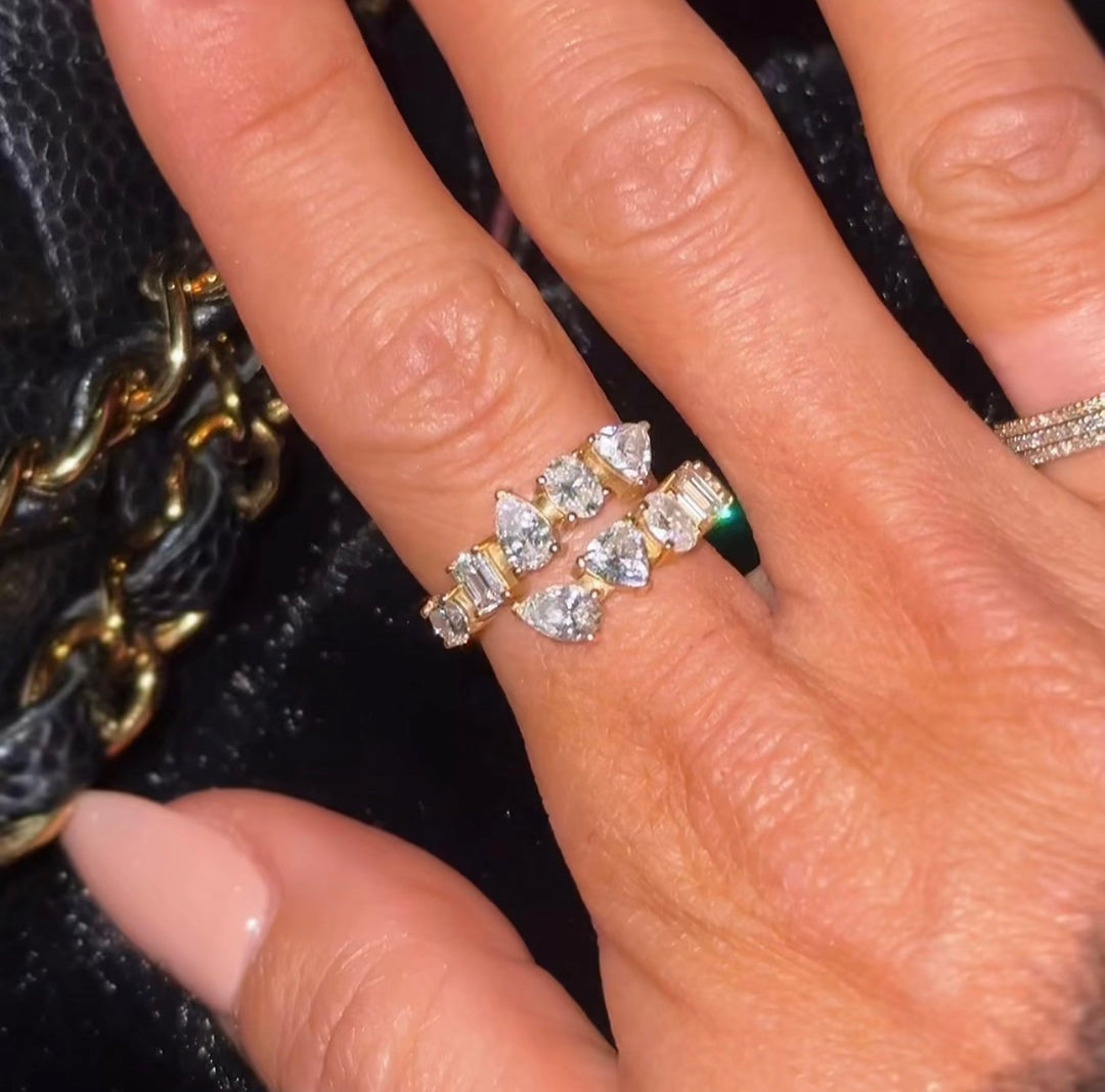 FIONA FANCY SHAPE DIAMOND WRAP RING