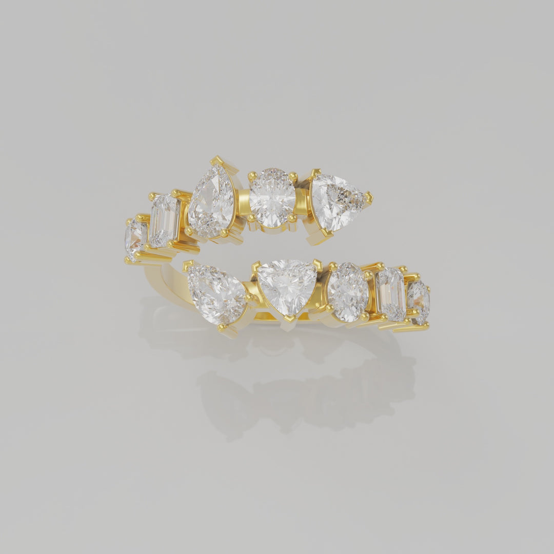 FIONA FANCY SHAPE DIAMOND WRAP RING