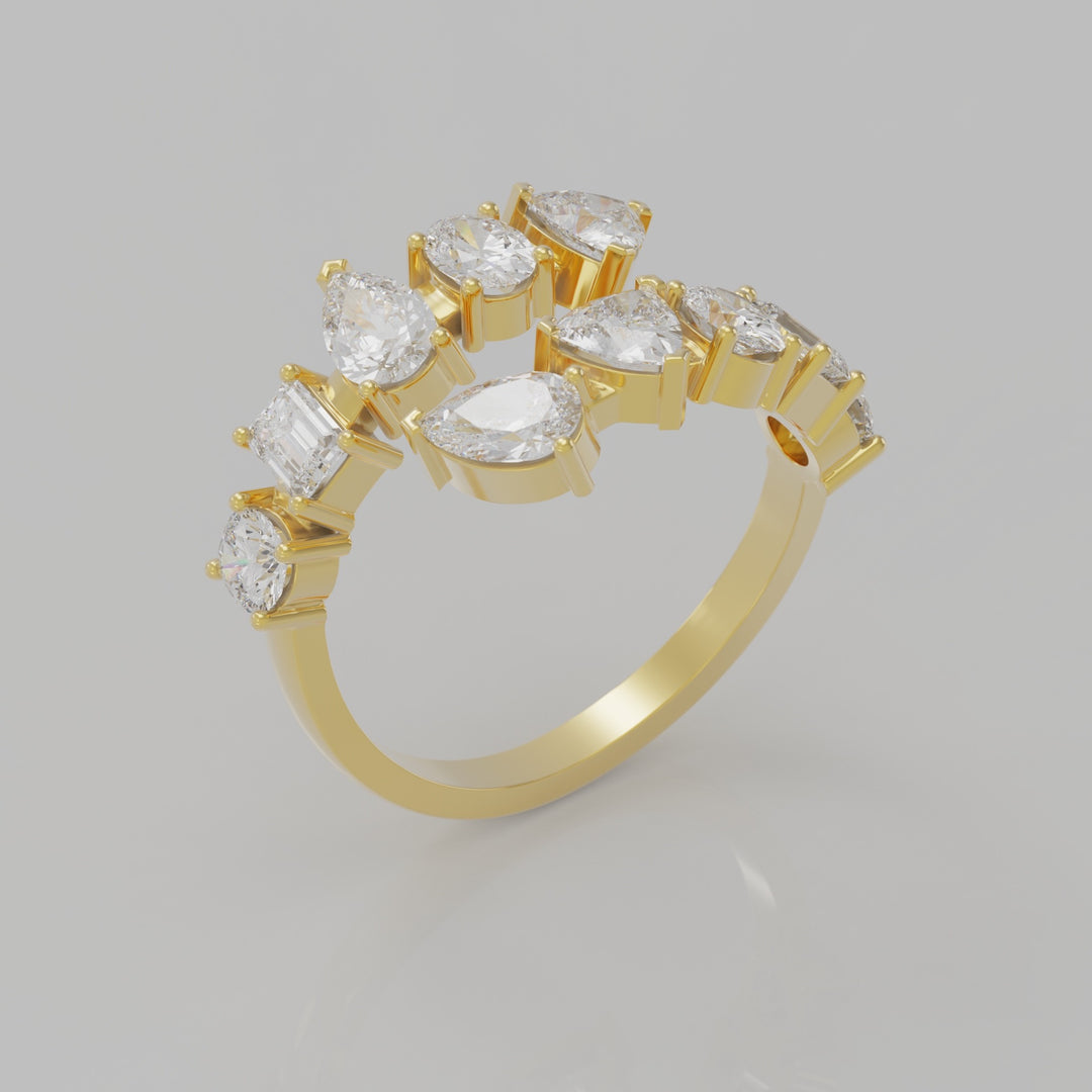 FIONA FANCY SHAPE DIAMOND WRAP RING