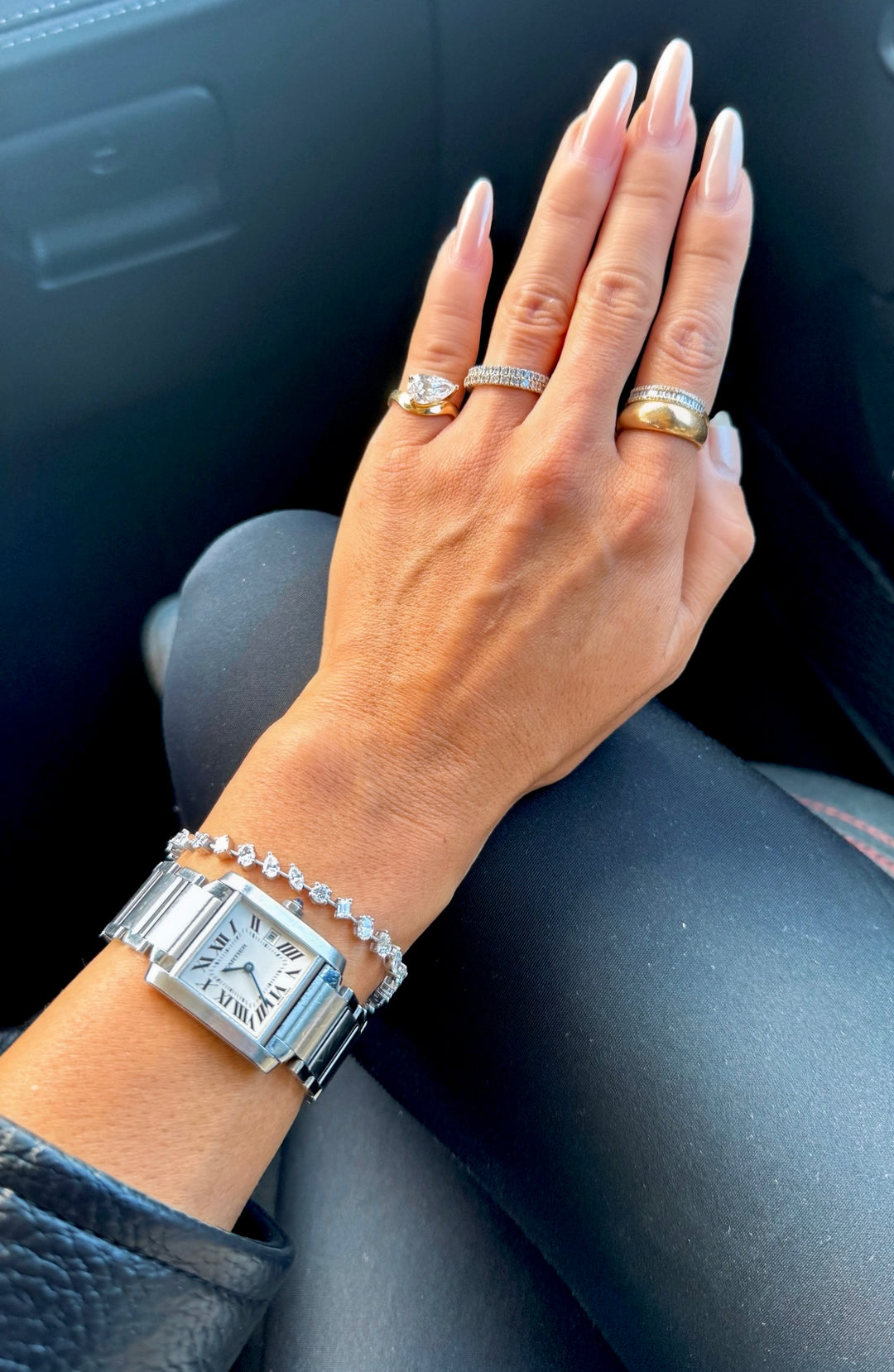 FAYE PEAR SLANT DIAMOND RING