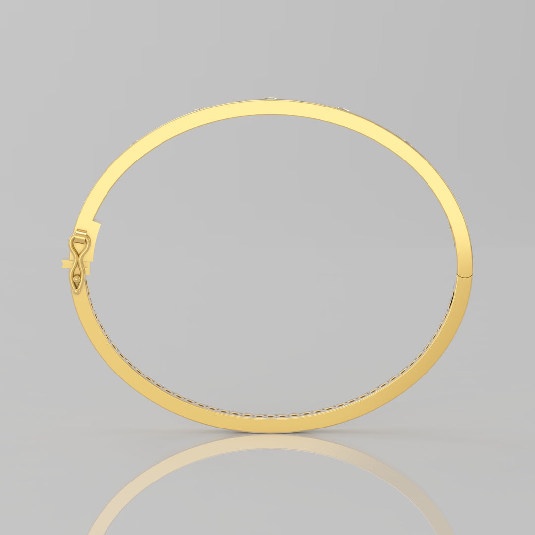 AMELIA 14K GOLD DIAMOND BANGLE
