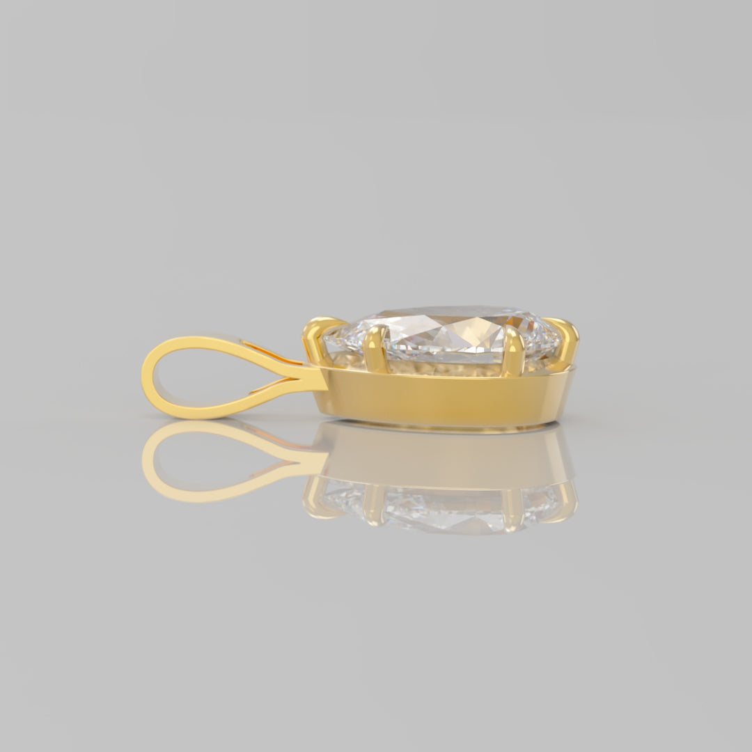 AUDREY GOLD PEAR DIAMOND PENDANT