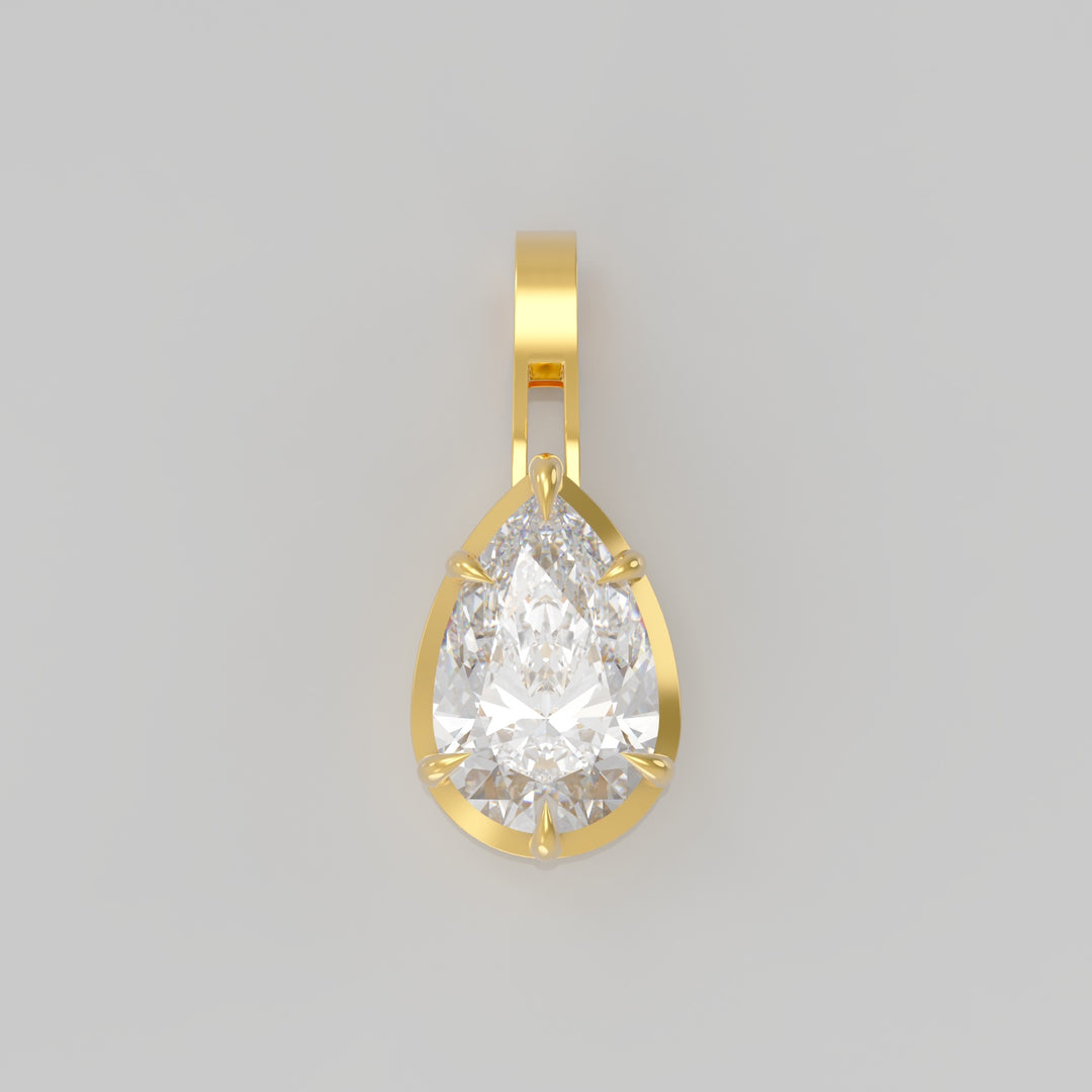 AUDREY GOLD PEAR DIAMOND PENDANT